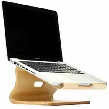 Laptopständer [Original Urcover®] Samdi Edition Echt Holz Notebookständer und Halter für Apple Macbook Pro/Retina Samsung Notebook Ständer Asus Laptop [Deutscher FACHHANDEL] Hell Braun