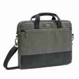 Laptoptasche 15.6 | Evecase Premium Doppelfarbige Umhängetasche mit Gepolstert Laptopfach, Fronttasche, Zubehörfach für Laptop in 15,6 Zoll – Waschbär Grau