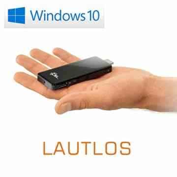 Mini PC – CSL PC on a Stick / Win 10 – Silent HDMI-Stick mit Intel QuadCore CPU 1833MHz, 32GB SSD, Intel HD Graphics, WLAN, USB, HDMI, microSD, Bluetooth, Windows 10 Home