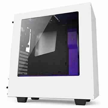 NZXT CA-S340W-W2 „S340 Steel ATX“ Mid Tower Hülle matt weiß/lila