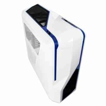 NZXT Phantom 410 Midi-Tower PC-Gehäuse (mini-ATX, 3x 5,25 externe, 6x 3,5 interne, 2x USB 3.0) weiß/blau