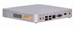 New cheap . 3rd Ivy Bridge Celeron C1007U Dual core 1.8GHz Mini PC Fanless PC with 4G RAM 128G SSD Support Linux/windows USB VGA HDMI Wifi, Sliver Aluminum shell