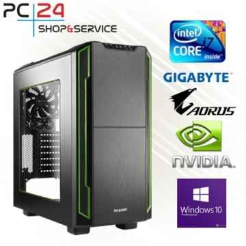 PC24 GAMER PC | INTEL i7-7700K @4×4,50GHz | 500GB Samsung M.2 960 | nVidia GF GTX 1080 mit 8GB RAM | 16GB DDR4 PC2133 RAM G.Skill | Gigabyte AORUS GA-Z270X-Gaming K5 | Windows 10 Pro | i7 Gaming PC