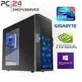 PC24 Gaming PC | Intel i7-7700K @4×4,50GHz | nVidia GF GTX 1070 mit 8GB RAM | 16GB DDR4 PC2133 RAM | Gigabyte GA-Z270X-Gaming K5 Mainboard | 600Watt 80+ ATX Netzteil | Windows 10 Pro | i7 Gamer PC