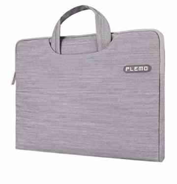 Plemo Denim-Gewebe Tasche Hülle Aktentasche Sleeve für 33-33,8 cm (13-13,3 Zoll) Laptop / Notebook Computer / MacBook / MacBook Pro / MacBook Air, Grau