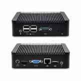 QOTOM Mini Computer Q100N with Intel Celeron 1037U Prozessor, Dual Core 1.8 GHz, HDMI, VGA, LAN, 5 USB2.0, COM Ports, X86 Mini PC Windows Linnux OS (4G RAM 64G SSD)
