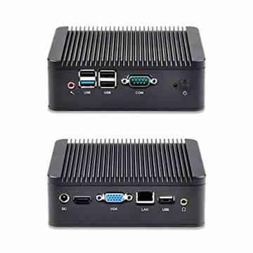 QOTOM Mini Server Q190N with quad core 2.0 GHz processor, 2GB RAM, 64GB SSD, WIFI, Linux Mini PC Ubuntu