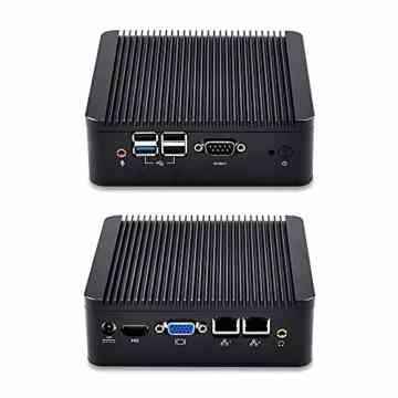 Qotom Mini PC with 2 LAN and serial port, 2GB RAM 16GB SSD, bay trail j1800 Mini PC Windows 7 Windows 8 Windows 10 Linux