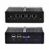 Qotom-Q190G4N-S08 Windows 10 4 LAN 4 USB Port Mini PC Desktop Intel Celeron Quad Core Bay Trail J1900 2.0GHz, 8GB RAM, 128GB SSD, WiFi