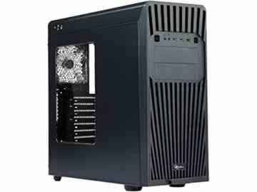 Rosewill RMS ATX Fall, Mid Tower Gehäuse mit blauen LED Lüfter/Gaming für PC mit Seite Fenster Panel & 2 Fans vorinstalliert, Computer Fall 2 x USB 3.0 Port – himars