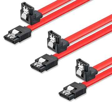 DeleyCON SATA Kabel Set - 2x 0,5m SATA 3 Kabel + Stromadapter Für HDD & SSD
