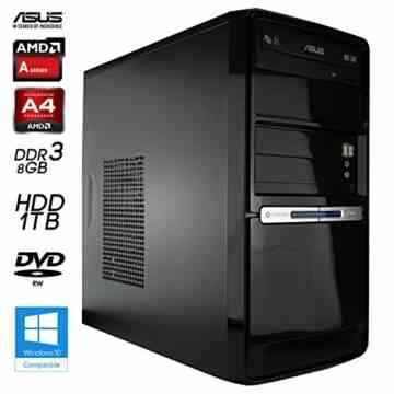 SNOGARD Flüster-PC Dual-Core Office/Multimedia PC Computer mit 2 Jahren Garantie! AMD® A4 6300 FM 2 Richland CPU, 8GB RAM, 1000GB HDD, AMD HD 8370D Graphics, HDMI, VGA, DVI, DVD±RW, Office, USB 3.0