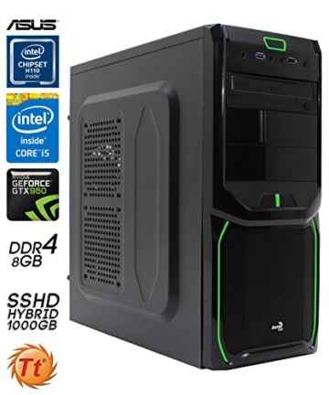 SNOGARD GAMER PC Intel® Core i5-6600 4x 3300MHz • 8GB DDR4-RAM • 1024GB SSHD • 3GB ASUS nVidia® GeForce GTX 1060 • DVD±RW • Gamer PC • Gaming Computer • Desktop PC • Gamer Rechner