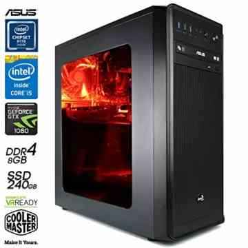SNOGARD GAMER PC | i5-7500 | 8GB DDR4 | 240GB SSD | 3GB GTX1060 HDMI/DVI/VGA mit DirectX12 Technology | Entry-Gaming / Multimedia | Gamer PC | Gaming Computer | Desktop PC | Gamer Rechner