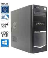 SNOGARD OFFICE Line Business PC incl. Windows 10 Professional | Intel Pentium G4400 Dual Core Prozessor | Intel HD 510 Grafik | 8GB DDR4 RAM | 1000GB Festplattenspeicher | Arbeitsplatz Büro Desktop Computer