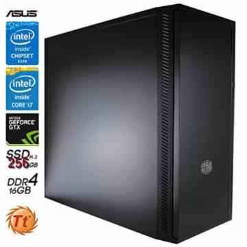 SNOGARD Silent Gaming PC incl. Windows 10 | Intel Core i7-7700K, 8GB Nvidia Geforce GTX1080 ,16GB DDR4 RAM, 256GB M.2 SSD + DVD±RW • Gaming-PC Komplett System | Custom Desktop PC Gamer Computer