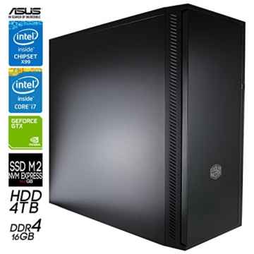 SNOGARD Silent Ultra Gaming PC | Intel Core i7-6800K übertaktbare CPU, 8GB Nvidia Geforce GTX1070, 16GB DDR4 RAM, 512GB M.2 SSD + 4TB HDD & DVD±RW • High End Gaming-PC Komplett System Gamer Computer
