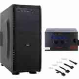 SY-608 Midi Tower PC Computer Gehäuse Front USB 3.0 750 Watt Gamer Netzteil mit Kabelmanagement