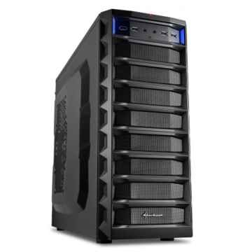 Sharkoon Rex 8 Economy Midi-Tower PC-Gehäuse (ATX, 4x 5,25 externe, 4x 2,5/3,5/5,25 interne, 6x USB 2.0) schwarz