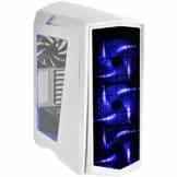 SilverStone SST-PM01WA-W – Primera Midi Tower ATX Gaming Computer-Gehäuse, mit hochleistungsfähigem und geräuscharmem Kühlsystem, mit Fenster, blau-rot leuchtende LED-Lüfter, weiss
