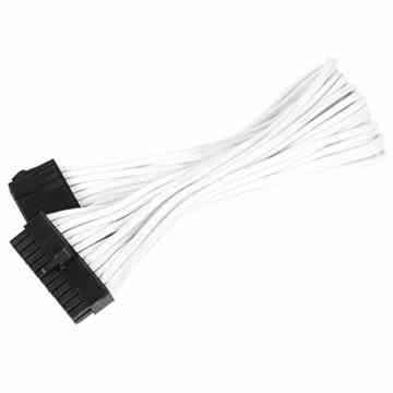 SilverStone SST-PP07-MBW 300 mm 24-Pol- zu 24-Pol-Motherboard-Anschluss-Verlängerungskabel für alle Netzteile, weiss