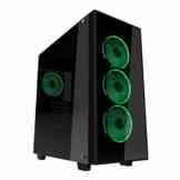 Spiel Max Cobalt RGB Midi Gaming Tower mit 2 x USB3 und gehärtetem Glas Seiten – Schwarz
