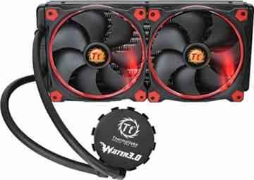 THERMALTAKE Water 3.0 Riing Red 280 Wasserku 2x14cmPWM Intel 2011v3/2011/1366/1150/1151/1155/1156 AMD FM2+/FM2/FM1/AM3+/AM3/AM2+/AM2