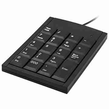 USB Numeric Keypad, Kany bewegliche dünne Minizahl-Auflage-Tastatur-Tastatur-volle Größe 19 Schlüssel für Laptop-Schreibtisch-Computer-Notizbuch PC, große Druck-Buchstaben