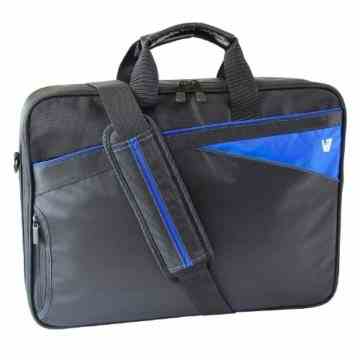 V7 CCD1-BLU-9E Edge Frontloader Notebook Tasche bis 40,9cm (16,1 Zoll) schwarz / blau
