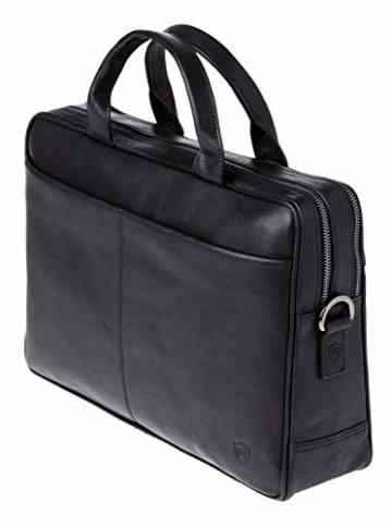 VON HEESEN Echtleder Aktentasche Laptoptasche bis 15,4 Zoll – MADE IN ITALY – Business-Tasche mit gepolstertem Laptopfach Ledertasche Umhängetasche Notebooktasche für Damen & Herren