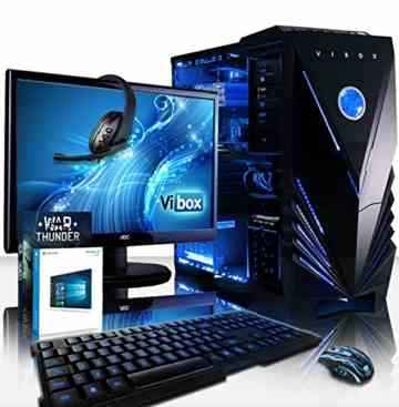 Vibox VBX-PC-4935-II Apache Paket 9 54,6 cm (21,5 Zoll) Gaming Desktop-PC (AMD Phenom Quad Core FX-6300, 16GB RAM, 1TB HDD, NVIDIA Geforce GTX 960, Win 10 Home) blau