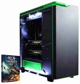 Vibox VBX-PC-5896 Legend 32 Gaming Desktop-PC (Intel Core i7 5960X, 32GB RAM, 3240GB HDD, NVIDIA Geforce GTX 980 Ti SLI, Win 10 Home) grün