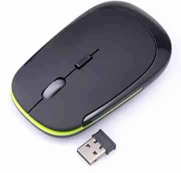 YOKIRIN Mini Dünne Schnurlos Maus Wireless Mouse 2.4G Tasten Optische Mäuse mit USB Nano Empfänger Für PC Laptop iMac Macbook Microsoft Pro, Office Home