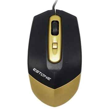 Zolimx USB 3 Tasten Optische Scroll Wired Maus Mäuse Für PC Laptop Schreibtisch (Gold)