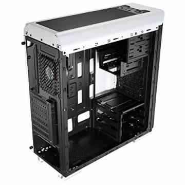Aerocool Aero-500 Gaming-Gehäuse mit Sichtfenster und Kartenleser, Weiß -