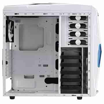 Aerocool EN52049 Strike-X Xtreme Midi-Tower PC-Gehäuse (ATX, 4x 5,25 externe, 6x 2,5 interne, 2x USB 3.0) weiß/schwarz -