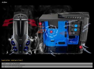 Aerocool Syclone II Midi Tower PC-Gehäuse ATX schwarz -