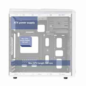 Akyga AK009WH „ATX“ PC-Gehäuse für Gamer weiß -