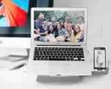 Aluminium Laptop Ständer & verstellbar magnesium-aluminium Telefon stand|space-saving Desktop-Ständer für alle Apple MacBook, Notebooks und Smartphones (Sliver) -