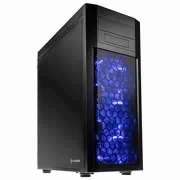 anidees AI-08B Big Tower, EATX, ATX, 360 /280 Wasserkühlen 360 Radiator Support, Front Lüfter mit blauer LED ,Lüftersteuerung , Gaming Gehäuse – schwarz