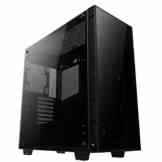 anidees AI-Crystal-Lite Steel / Tempered Glas ATX PC Gaming Gehäuse kompatibel mit E-ATX, Fanless – schwarz
