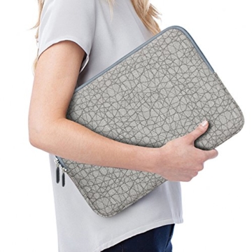 Arvok 13 13,3 14 Zoll Blatt Vene Grau Notebooktasche Laptoptasche Wasserfest Canvas-Gewebe Laptop Schutzhülle Bunte Muster Mit Extra-Tasche/Ultrabook/ Netbook Tasche/ Tablet Hülle Tasche/ Laptophülle/ Ledertasche Für Acer/ Asus/ Dell/ Fujitsu/ Lenovo/ HP/ Samsung -