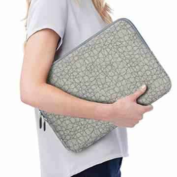 Arvok 15 15,6 16 Zoll Blatt Vene Grau Notebooktasche Laptoptasche Wasserfest Canvas-Gewebe Laptop Schutzhülle Bunte Muster Mit Extra-Tasche/Ultrabook/ Netbook Tasche/ Tablet Hülle Tasche/ Laptophülle/ Ledertasche Für Acer/ Asus/ Dell/ Fujitsu/ Lenovo/ HP/ Samsung -