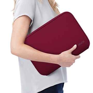 Arvok 15 15,6 16 Zoll Laptoptasche Notebooktasche Laptophülle Laptop Schutzhülle Notebook Tasche Laptop Sleeve/Case Schutztasche Wasserfest Neoprene Laptop Hülle/ Notebook Computer Tablet Ultrabook Schutzhülle/ Briefcase Carrying Bag/ Pouch Cover/ Skin Cover/ Netbook Tasche Für Acer/ Asus/ Dell/ Fujitsu/ Lenovo/ HP/ Samsung/ Sony/ Toshiba, Wein Rot -