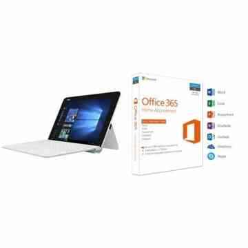 Asus T102HA-GR020T 25,6 cm (10,1 Zoll) Convertible Tablet-PC (Intel Atom x5-Z8350, 128 GB eMMC Festplatte, 4 GB Arbeitsspeicher, Intel HD Graphics, Win 10 Home) weiß/grüninkl. Microsoft Office 365 Home 5PCs/MACs – 1 Jahresabonnement -