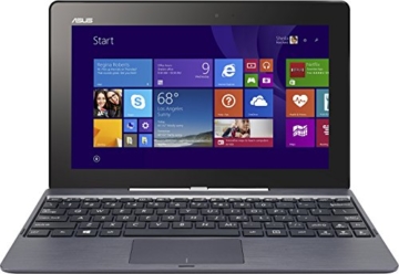 Asus Transformer Book T100TA 25.65 cm (10.1 Zoll) Convertible Tablet PC (Intel Atom Quadcore Z3740 1,3GHz, 2GB RAM, 32GB+500 HDD, Intel HD, Windows 8 Touchscreen) grau -