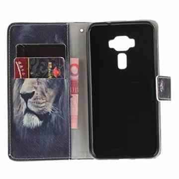 Asus ZenFone 3 ZE520KL Hülle, BONROY® PU leder Hülle für Asus ZenFone 3 ZE520KL Ledertasche Schutzhülle Case PU Leder Wallet Tasche Brieftasche Schutzhülle Bunte Gemalt Malerei Muster PU Lederhülle Flip Hülle im Bookstyle mit Kartenfach Aufstellfunktion Magnetverschluss für Asus ZenFone 3 ZE520KL -