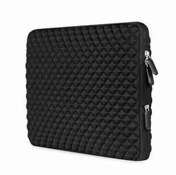 [Beste tragbare Laptop-Tasche aller Zeiten] AMNIE Diamant wasserresistente and stoßfest Neopren 33-33,8 cm (13-13,3 Zoll) Laptop-Tasche / Schutzhülle / Laptop Hülle / MacBook Tasche / Computer-Tasche / Netbook Tasche / Aktentasche / Ultrabook Tasche / Taschen-Abdeckung / Überzug, schwarz -