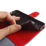 BONROY® PU Leder rot Schutzhülle für HTC Desire D820 case Wallet Schale Tasche Magnet Silikon Back Cover Etui Skin Shell Purse Handyhülle Standfunktion Kredit Kartenfächer Folio Bookstyle mit Weich TPU Innere -