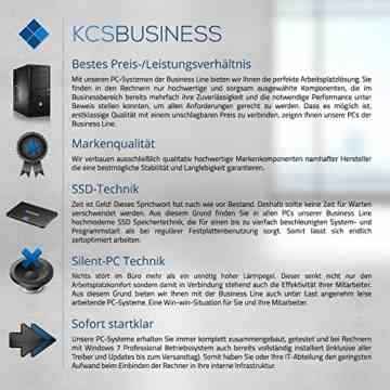 Business-PC [184101] Intel G4400 2×3.3GHz, 8GB DDR4 2133, 120GB SSD, DVD, Sound, LAN, Büro-Computer ohne BS -